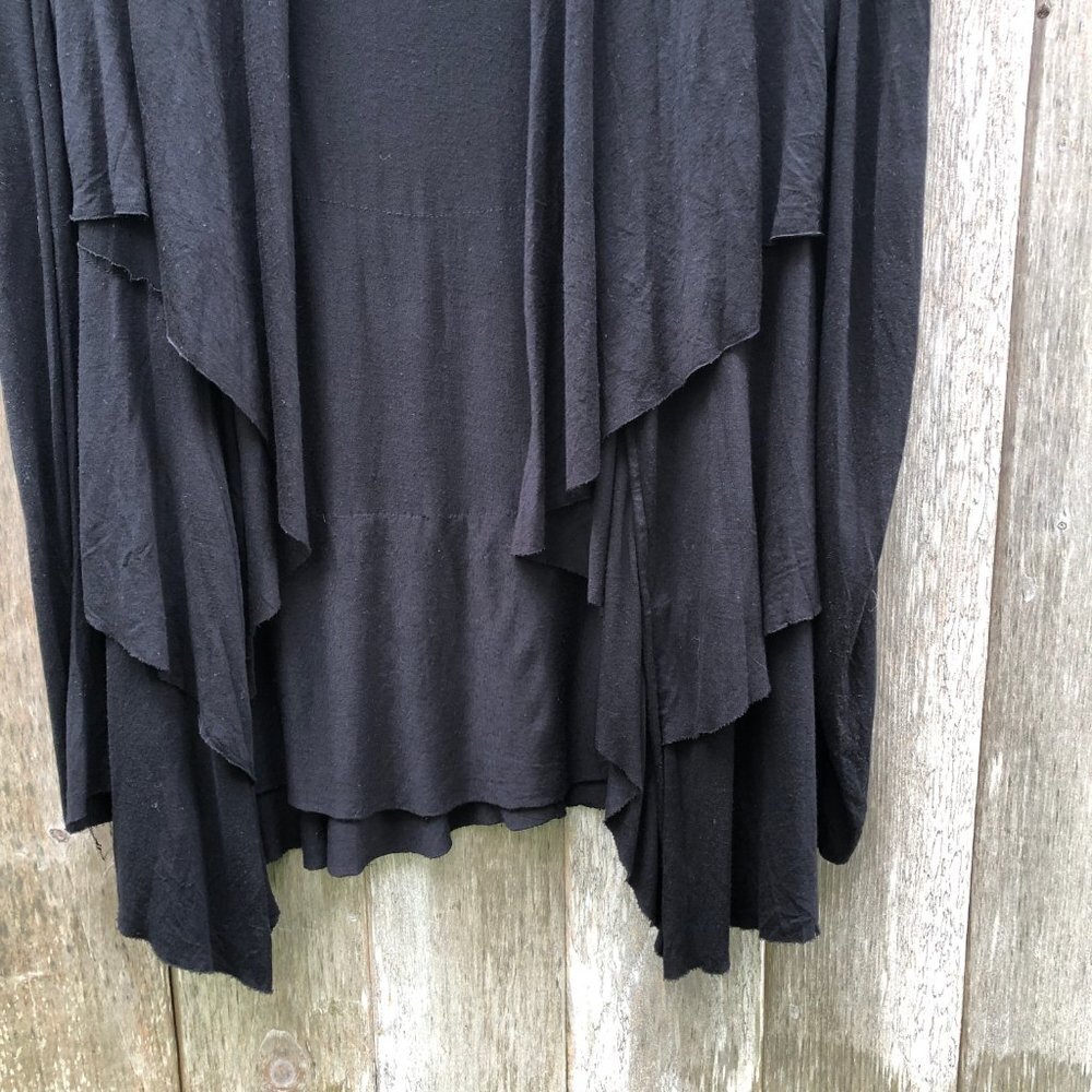 Cha Cha Vente Black Lightweight Long Sleeve Tiered Cardigan Small - Picture 3 of 8